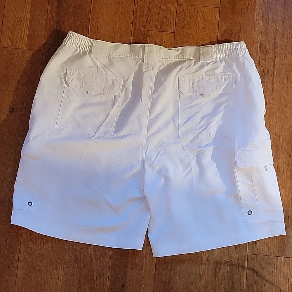 Reel Legends Mens Performance Outfitters Shorts Fishing Hiking EUC XL White